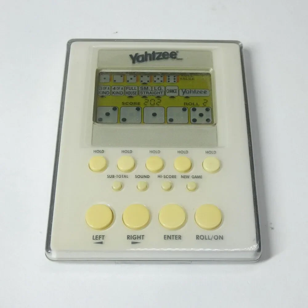 Yahtzee Handheld Electronic Game 2007 Hasbro Parker Brothers TESTED WORKS!